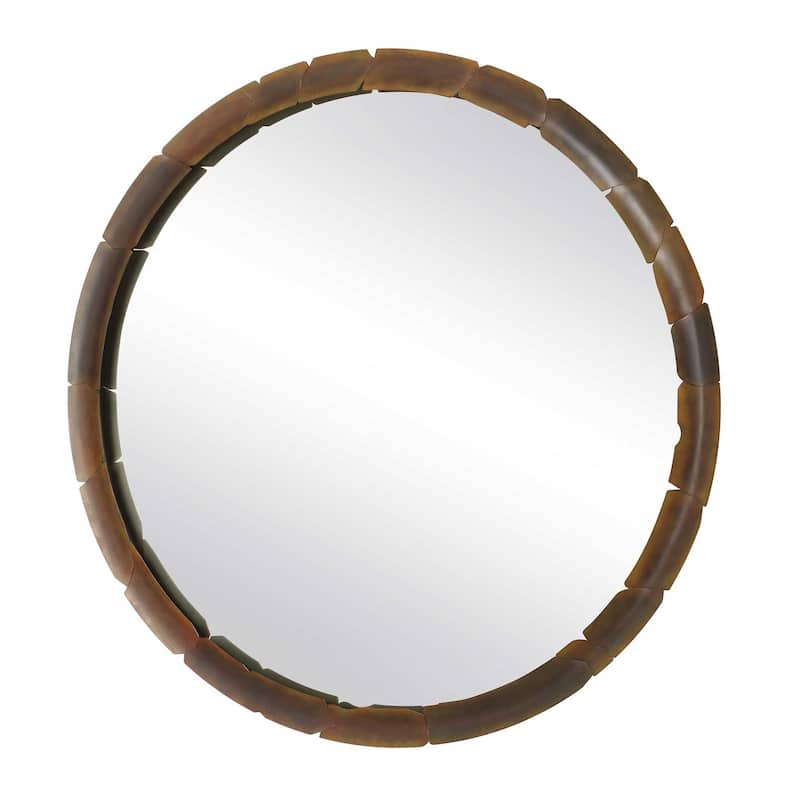 Uttermost 08259 Auger 44-3/4" Diameter Circular Flat Metal Framed - Aged Rust Bronze