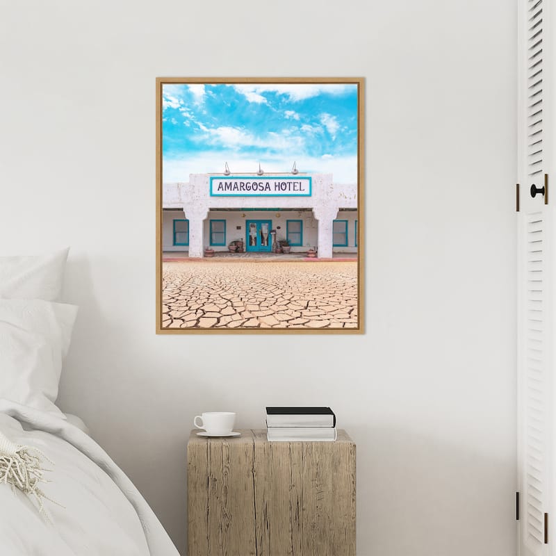 Amargosa Hotel in Death Valley Junction by Tom Windeknecht Framed Canvas Wall Art Print - Sylvie Natural