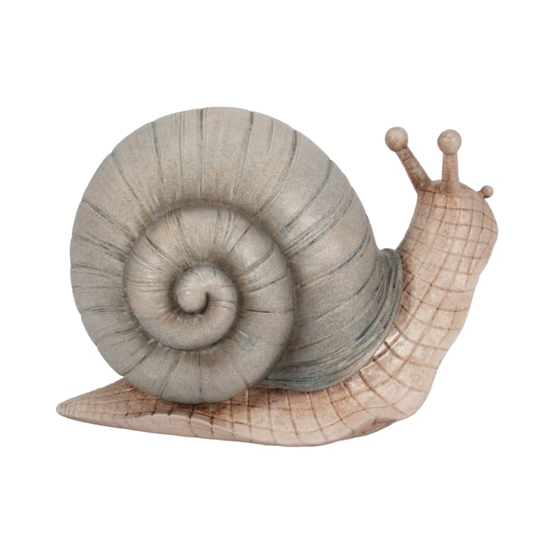 Sagebrook Home 11-inch Green Garden Snail, Durable Polyresin