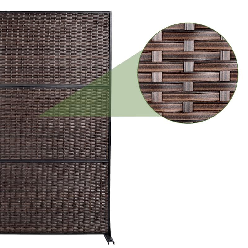 Outdoor Free Standing Metal Privacy Screen