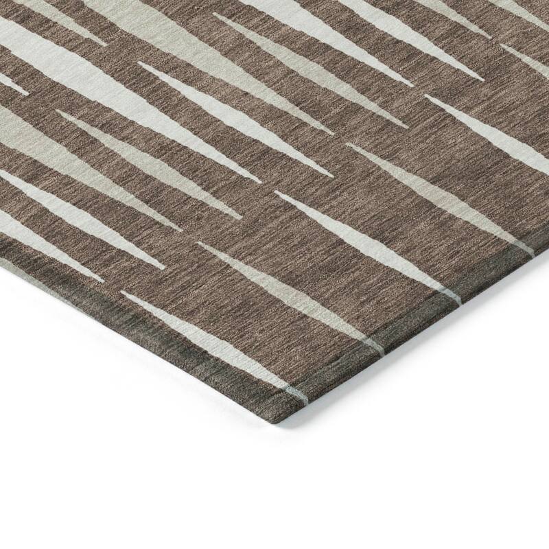 Machine Washable Indoor/ Outdoor Chantille Mosaic Contemporary Rug