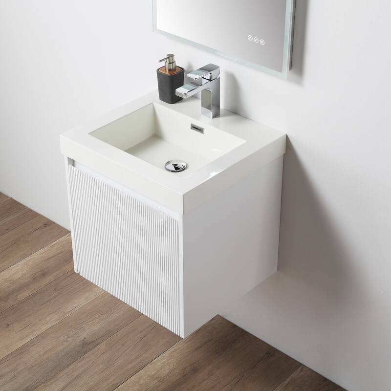 Floating Bathroom Vanity with Sink, Wall Mounted Vanity