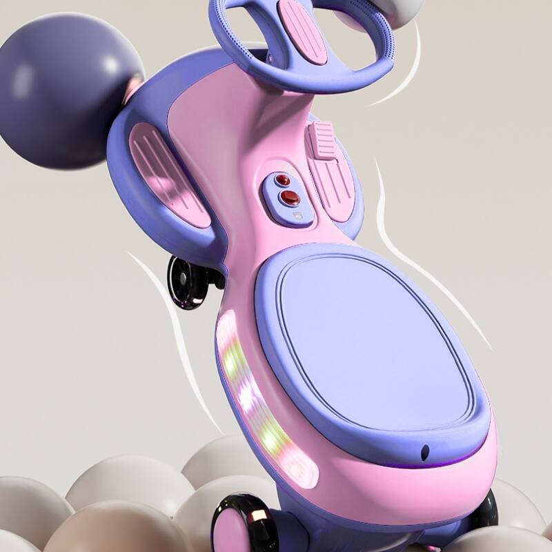 Anmytek Kids Electric Ride On Car 12V Electric Wiggle Car , LED Lights , Music,Anti-Rollover for Boys and Girls