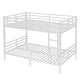 preview thumbnail 24 of 27, White Metal Bunk Bed Frame for Teens and Adults with Metal Slats