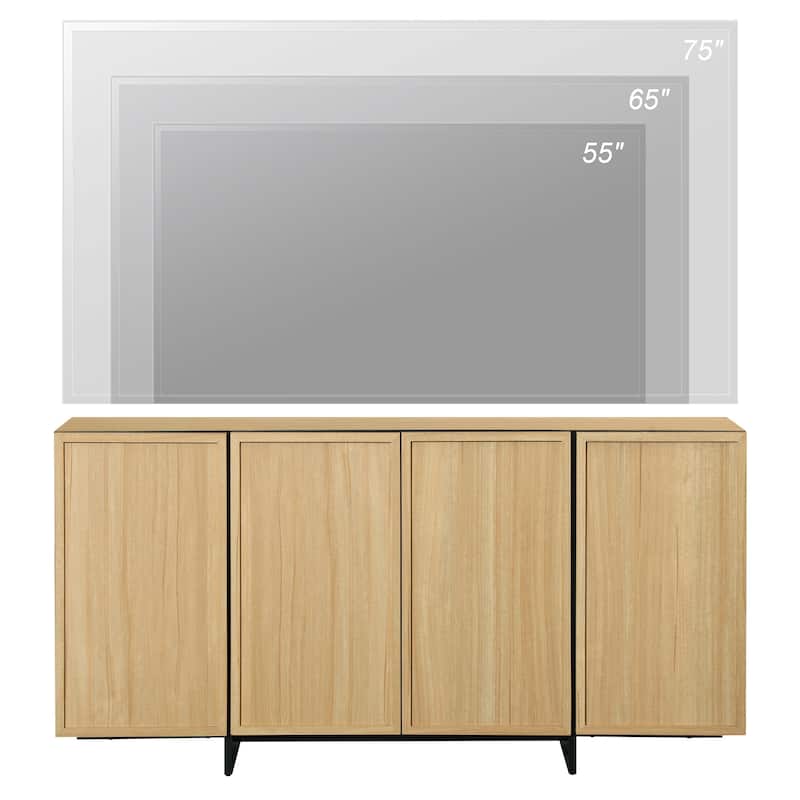 WAMPAT Buffet Cabinets, Modern Sideboard with Large Storage Space and T-Shaped Legs for Dinning Room, Kitchen