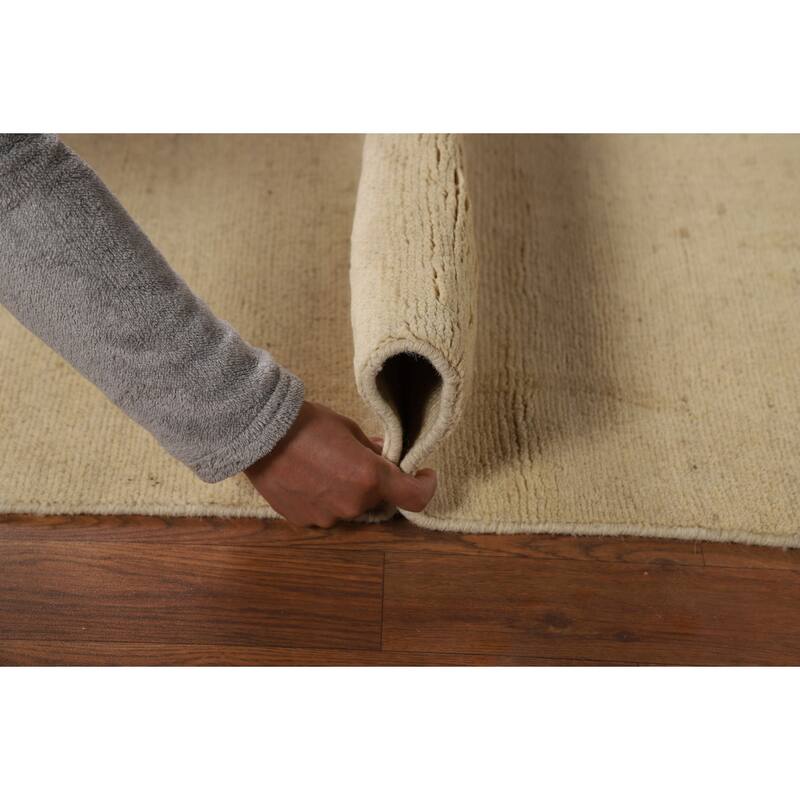 Modern Gabbeh Runner Rug Hand-Knotted Wool Carpet - 3'0"x 9'8"