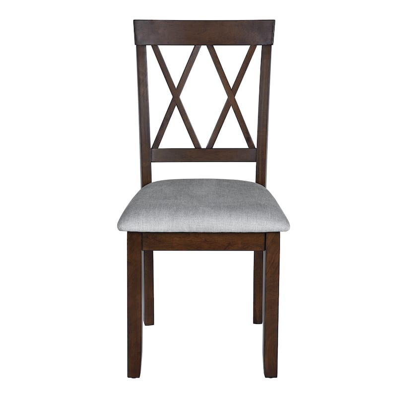 Foldable Dining Table Set, 5 Piece Extendable Dining Set with Drop Leaf Dining Table and 4 Dining Upholstered Chairs