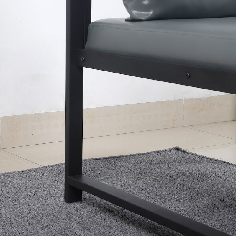 Gray 29.13" Arm Chair with Non-slip Feet