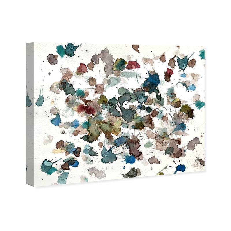 Wynwood Studio Canvas Abstract Color Splash Jungle Blue and Modern & Contemporary Wall Art Canvas Print