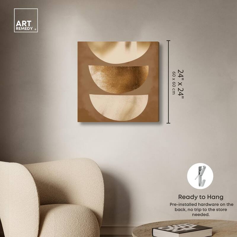 Golden Crescents I Canvas by Art Remedy, Gallery Wrapped