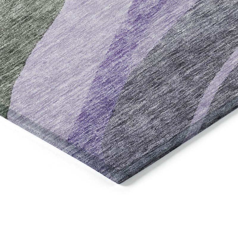 Machine Washable Indoor/ Outdoor Contemporary Deco Chantille Rug
