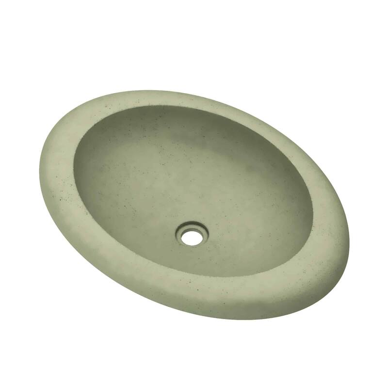Native Trails Cuyama 21" NativeStone Drop In Bathroom Sink - Sage