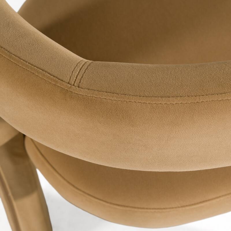 Modrest Cherish Modern Tan Fabric Dining Chair