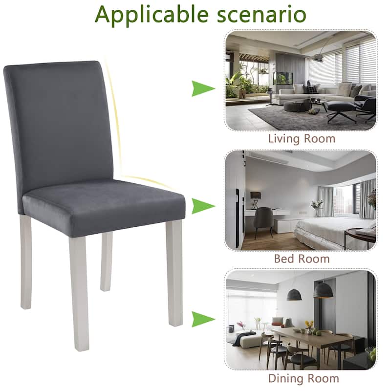 GDFStudio - Aurelian Traditional Upholstered Ergonomic High Backrest Dining Chairs, Padded Seat & Non-slip Feet Pads, Set of 4