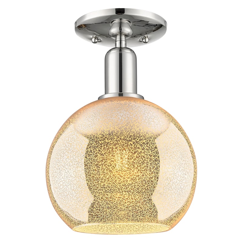 Innovations Lighting 716-1C-12-8 Athens Semi-Flush Athens 8" Wide - Polished Nickel / Mercury