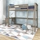 preview thumbnail 1 of 20, Max and Lily Twin-Size High Loft Bed with Desk Clay