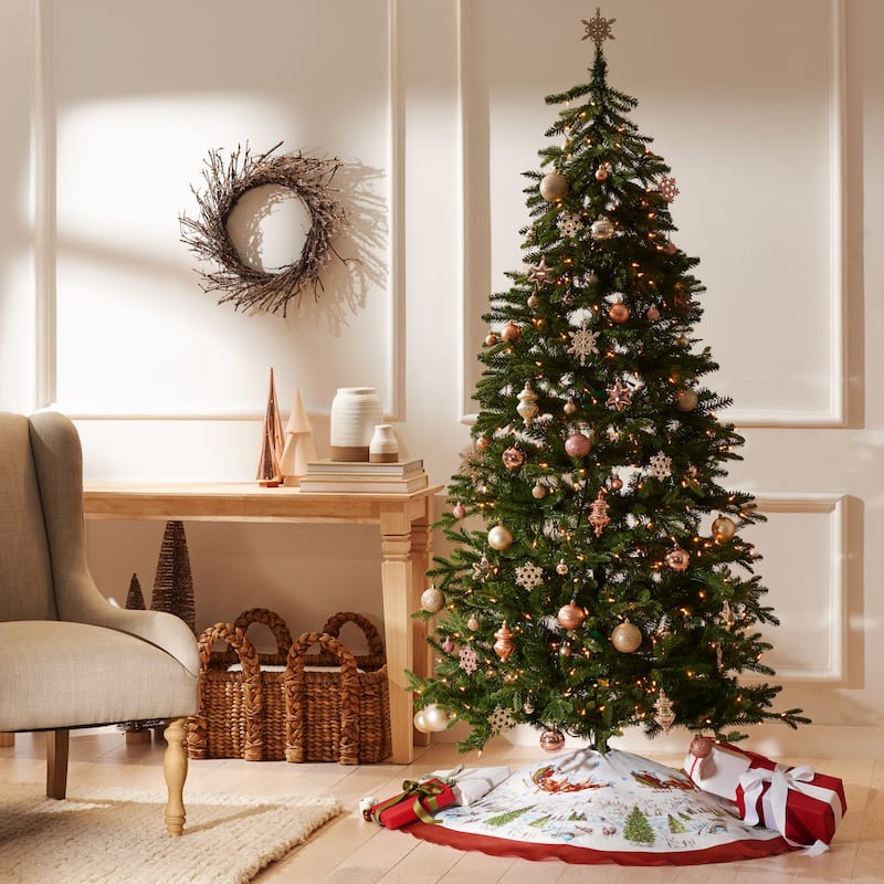 Santa's Snowy Sleighride Christmas Tree Skirt - 48"x48"