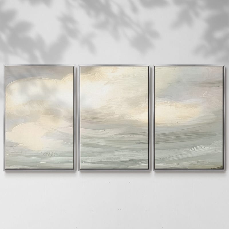 Muted Sky Horizon II - Multi Piece Framed Canvas