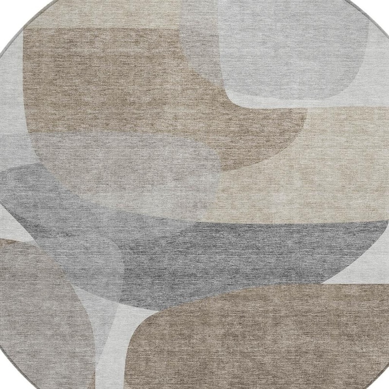 HomeRoots Abstract Transitional Rectangle Outdoor Rug
