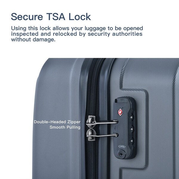 3Pcs Luggage Suitcase with TSA Lock Wheels and Hooks Bed Bath Beyond 37783734