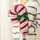 preview thumbnail 5 of 12, Glitzhome 15.75"H Hooked Candy Cane Shaped Pillow Christmas Ornaments