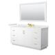 Option White, Gold Trim, White Quartz Top