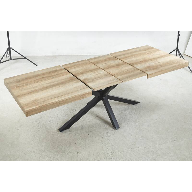 Extendable Multi Function Table MDF Top for Dining Office and Coffee - Walnut - Walnut