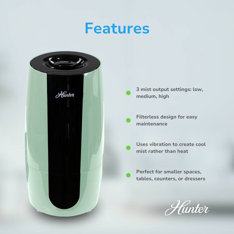 Hunter Fan Aspire 0.7 Gal Ultrasonic Cool Mist Humidifier