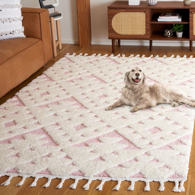 SAFAVIEH Moroccan Tassel Shag Kobi 2-inch Thick Rug
