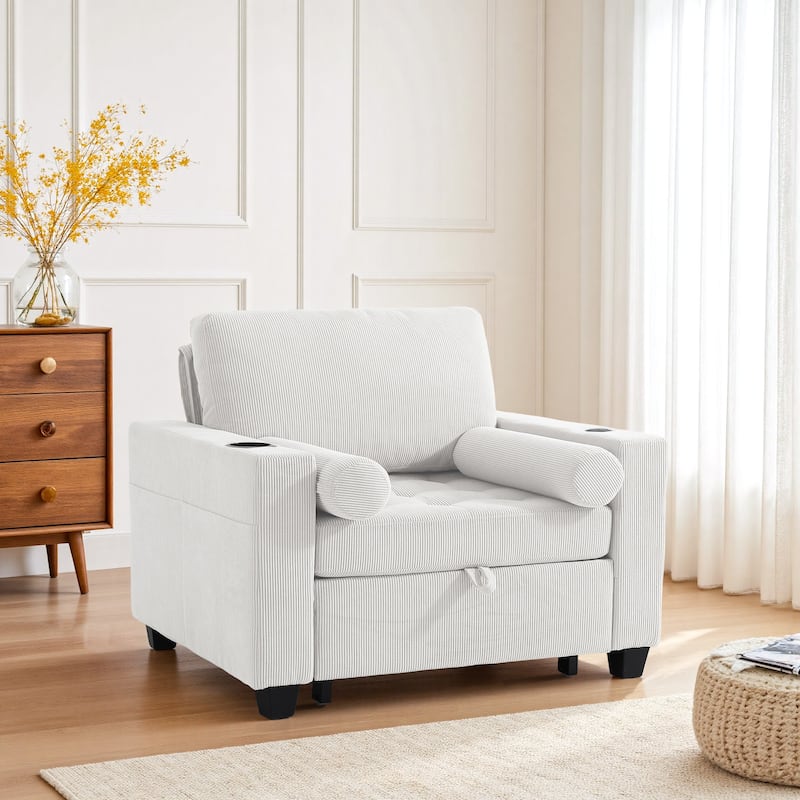 3-in-1 Adjustable Sleeper Sofa Bed Convertible Chair for Living Room