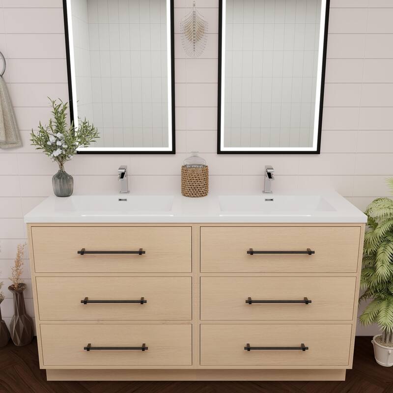Victoria 48'' Free-standing Vanity with Double Reinforced Acrylic Sink - 47.20