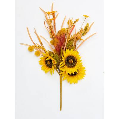 22" Fall Sunflower Bush, Yellow