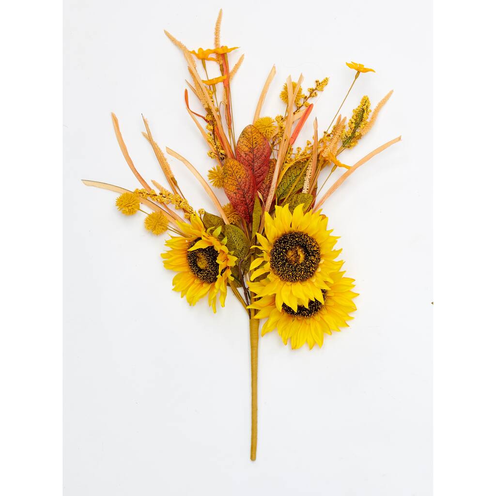 22" Fall Sunflower Bush, Yellow