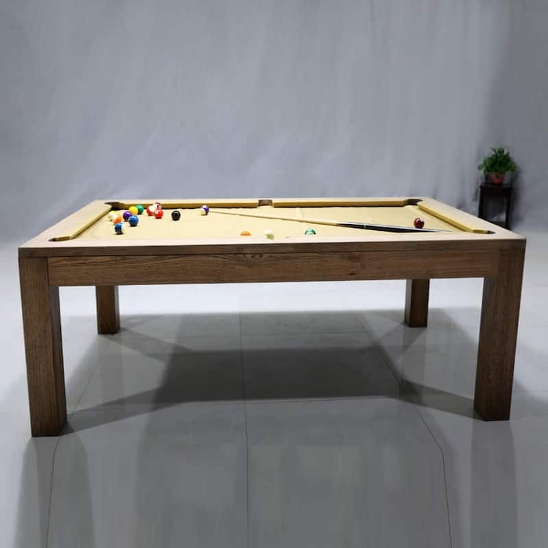 White Billiards Alpha Modern Slate Dining Top Pool Table