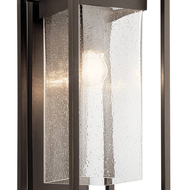 Kichler Mercer 20 inch 1 Light Outdoor Wall Light with Clear Seeded Glass in Olde Bronze