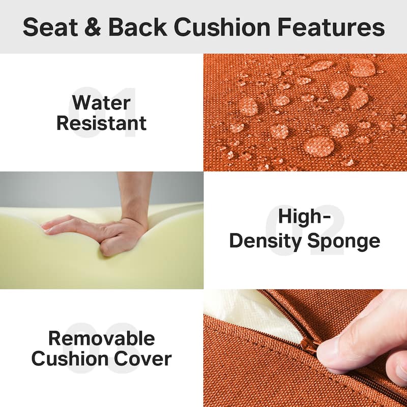 Ivora 24" W x 24" D x 6" T Water & Fade Resistant Outdoor Lounge Chair Replacement Cushion Set