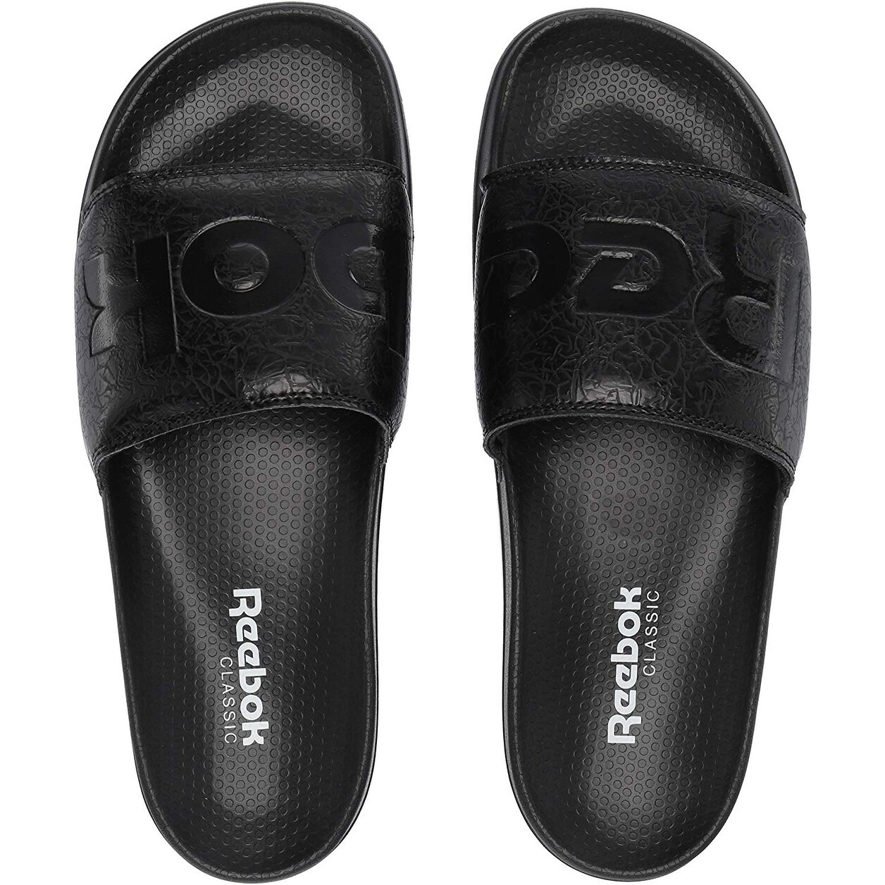 reebok slippers white