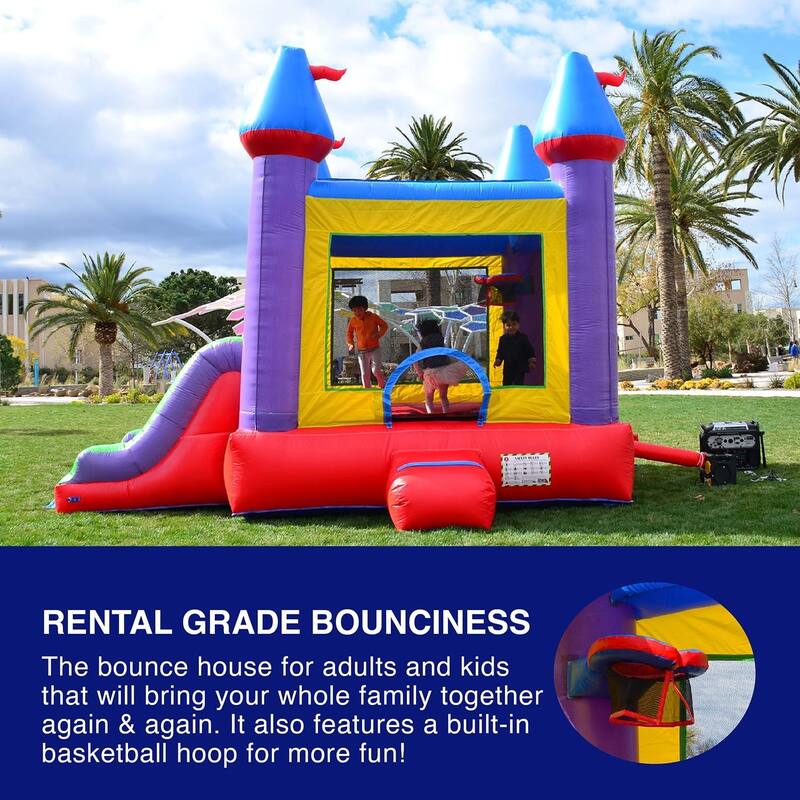Commercial 12' x 17.5' Bounce House with Slide and Air Blower