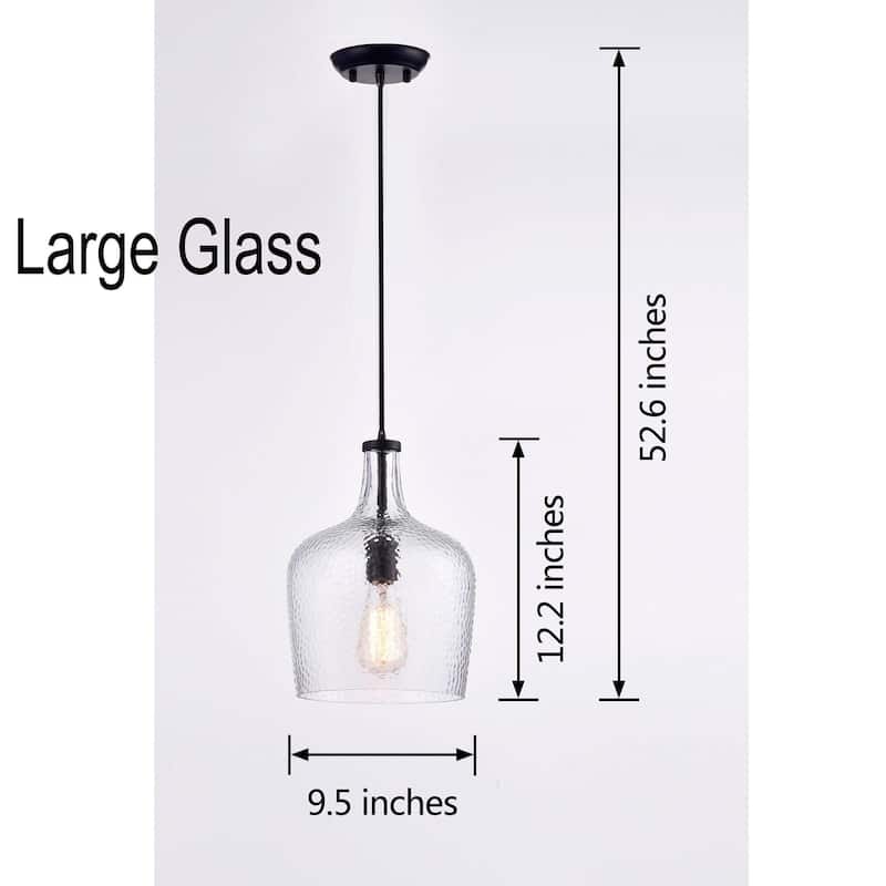 Belinda Antique Black Mouth-blown Large Glass Pendant Chandelier