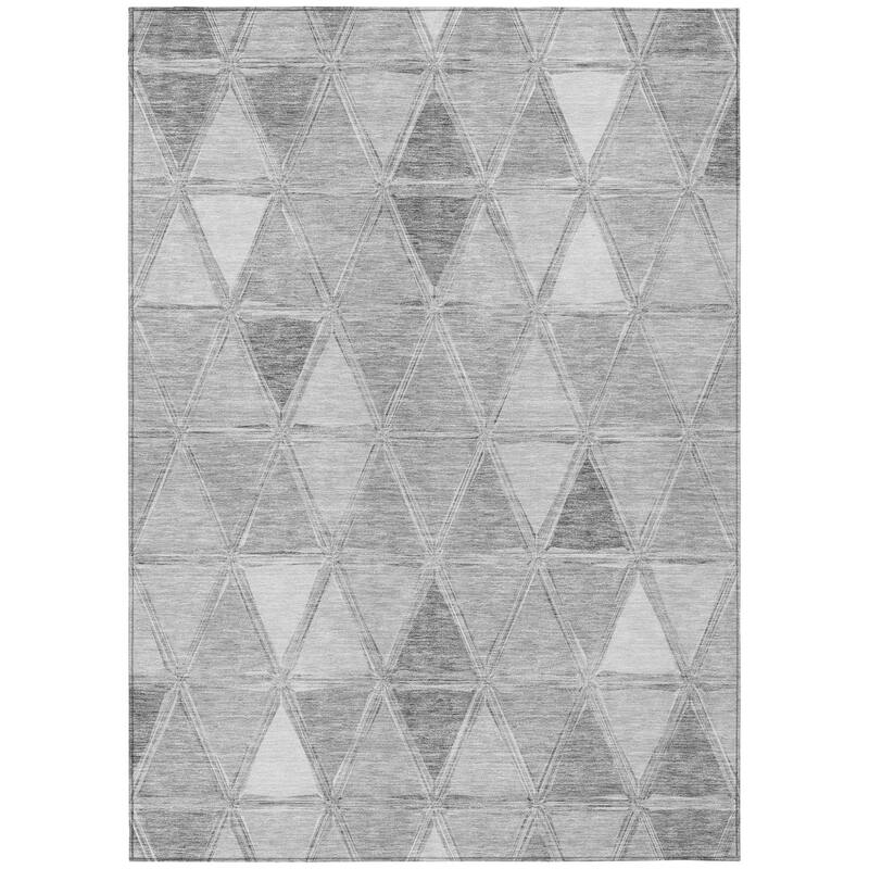 HomeRoots Geometric Transitional Rectangle Outdoor Rug