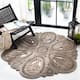 SAFAVIEH Handmade Natural Fiber Ljiljanka Floral Jute Rug - 10' Round - Grey