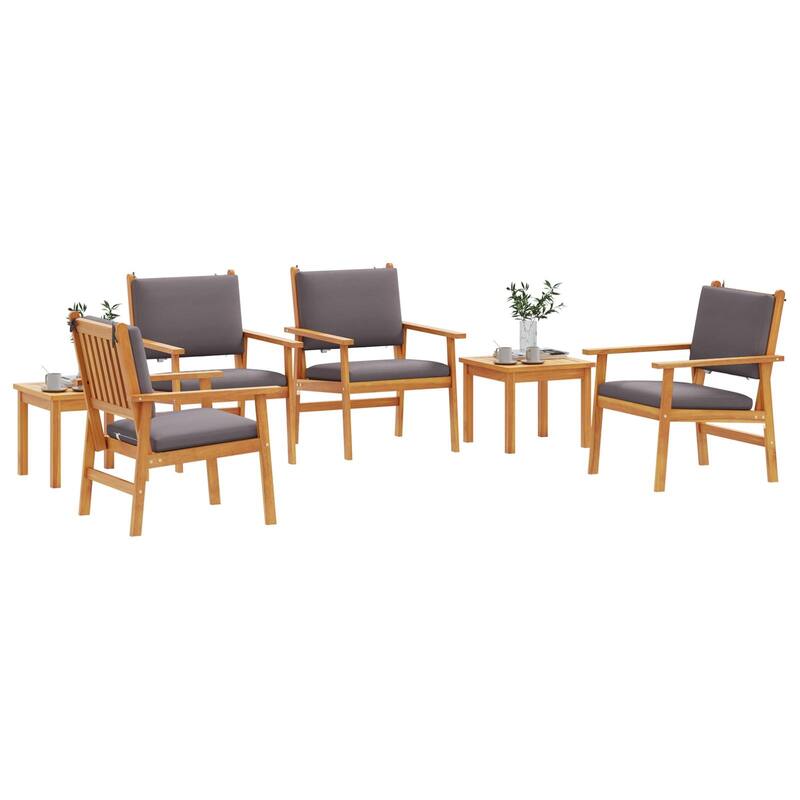 vidaXL 3/4/5/6 Piece Garden Sofa/Dining/Bistro Set with Cushions Solid Wood Acacia