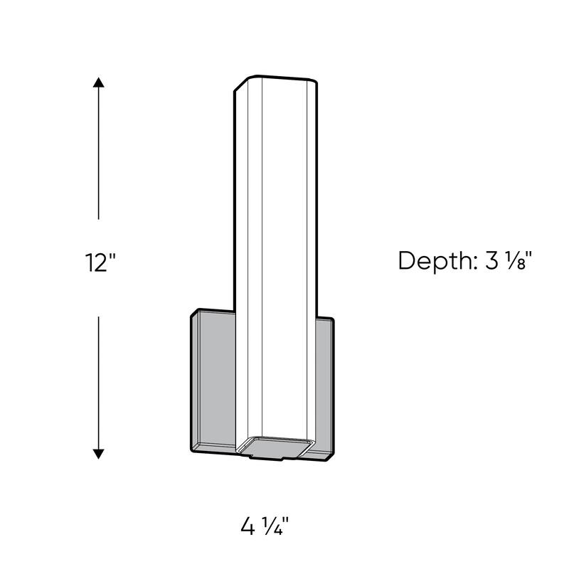 DALS Lighting LED Vanity Light, Square Glass, 5 CCT