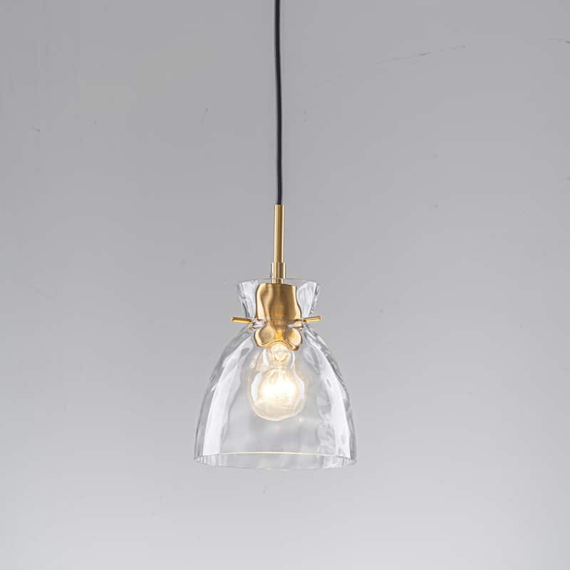 1/3/5-Light Modern Minimalist Clear Glass Pendant Light for Dining Room