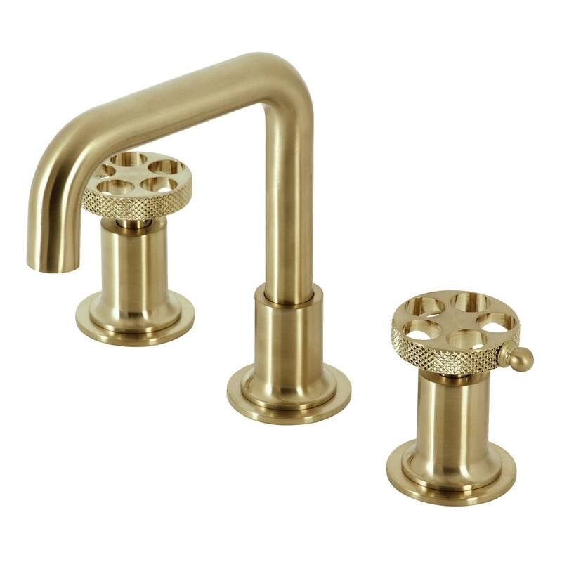 Kingston Brass KS142RKX Webb 1.2 GPM Widespread Bathroom Faucet with - Brushed Brass