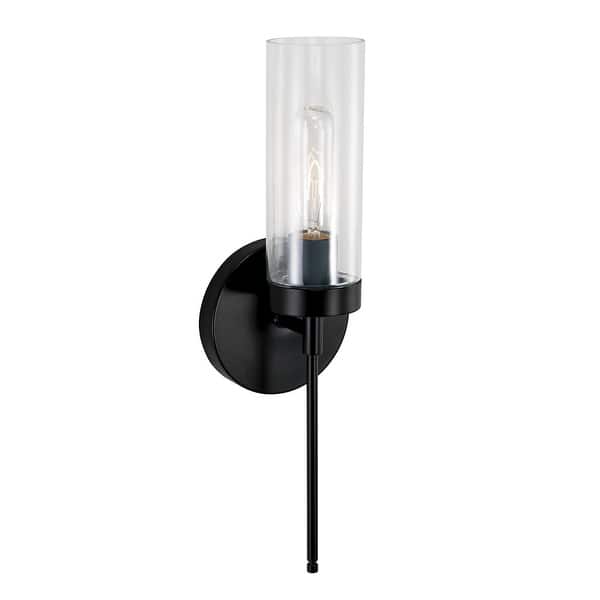 slide 2 of 9, 5-inch 1-light Wall Sconce Matte Black
