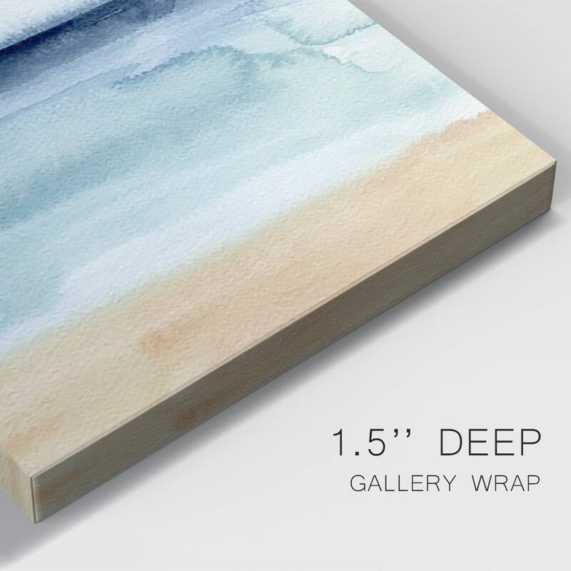 Watercolor Ocean Horizon I Premium Gallery Wrapped Canvas - Ready to Hang