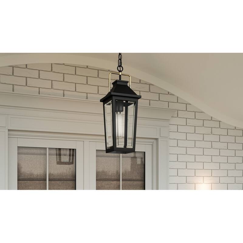 Buckley 1-Light Outdoor Hanging Lantern in Matte Black
