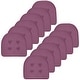 preview thumbnail 1 of 3, U-Shaped Memory Foam Chair Pad Pairs (Assorted Colors) - 16"x17" Set of 12 - Purple