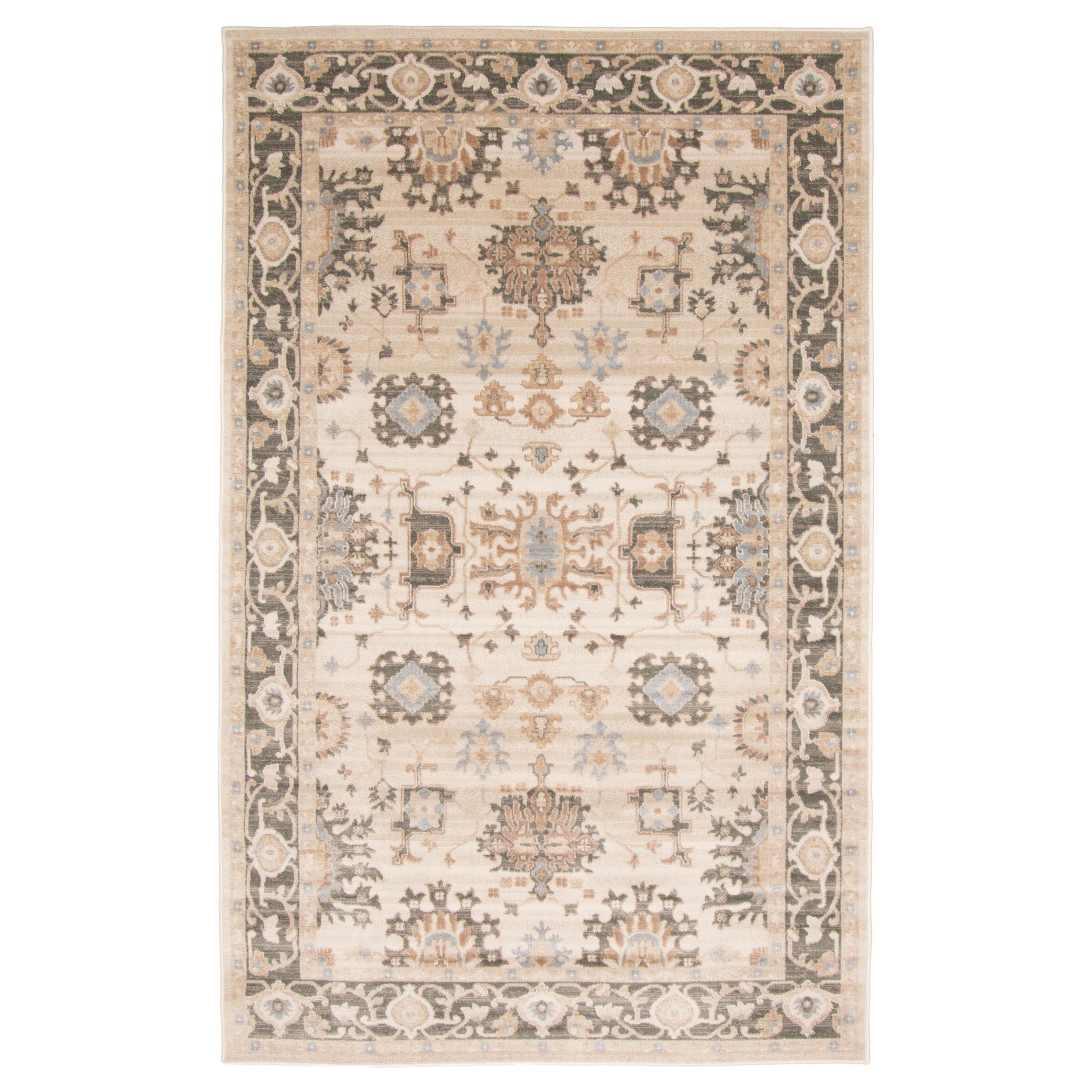 ECARPETGALLERY Machine Woven Gloria Ivory Area Rug